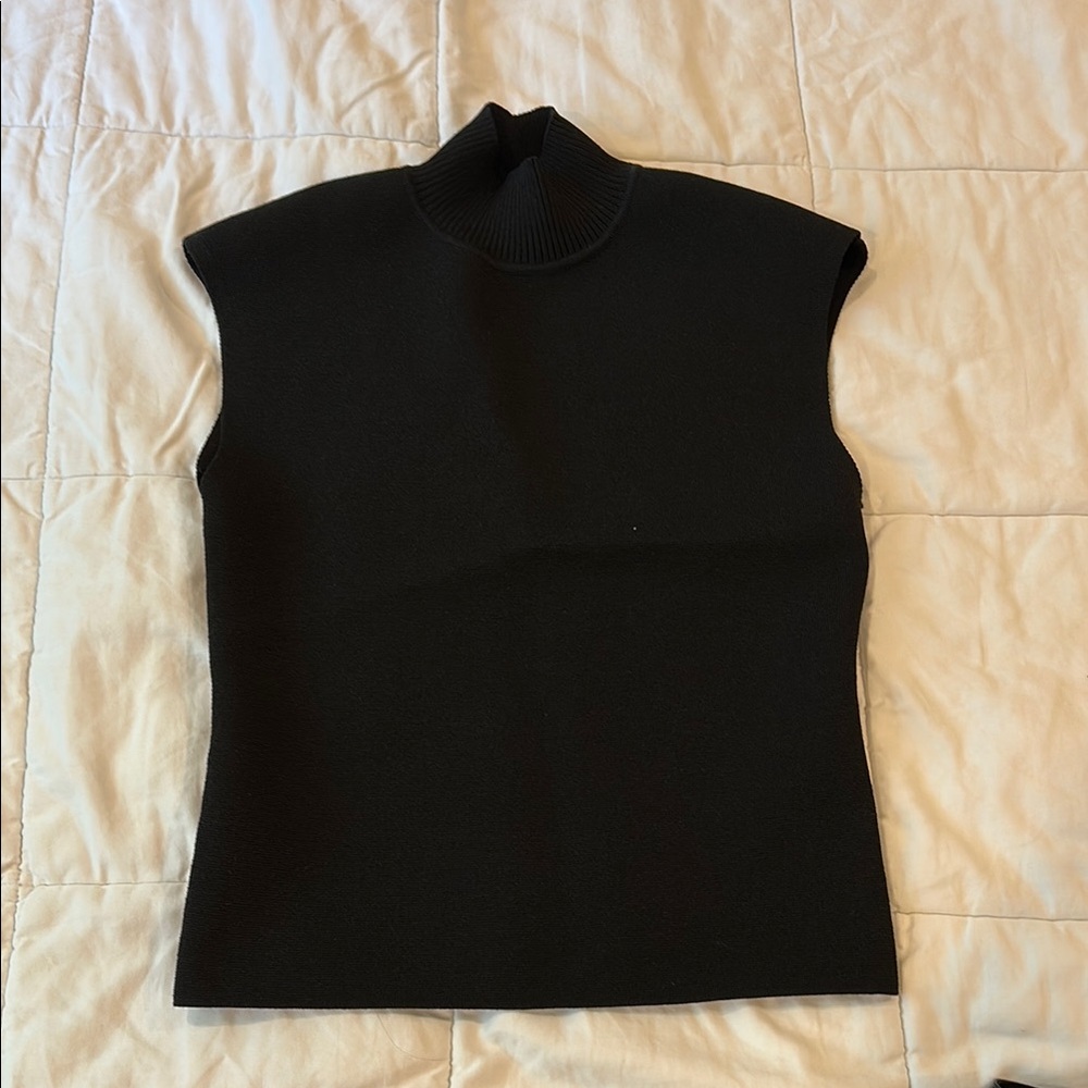 Express Black Ribbed Sweater Turtleneck Tank